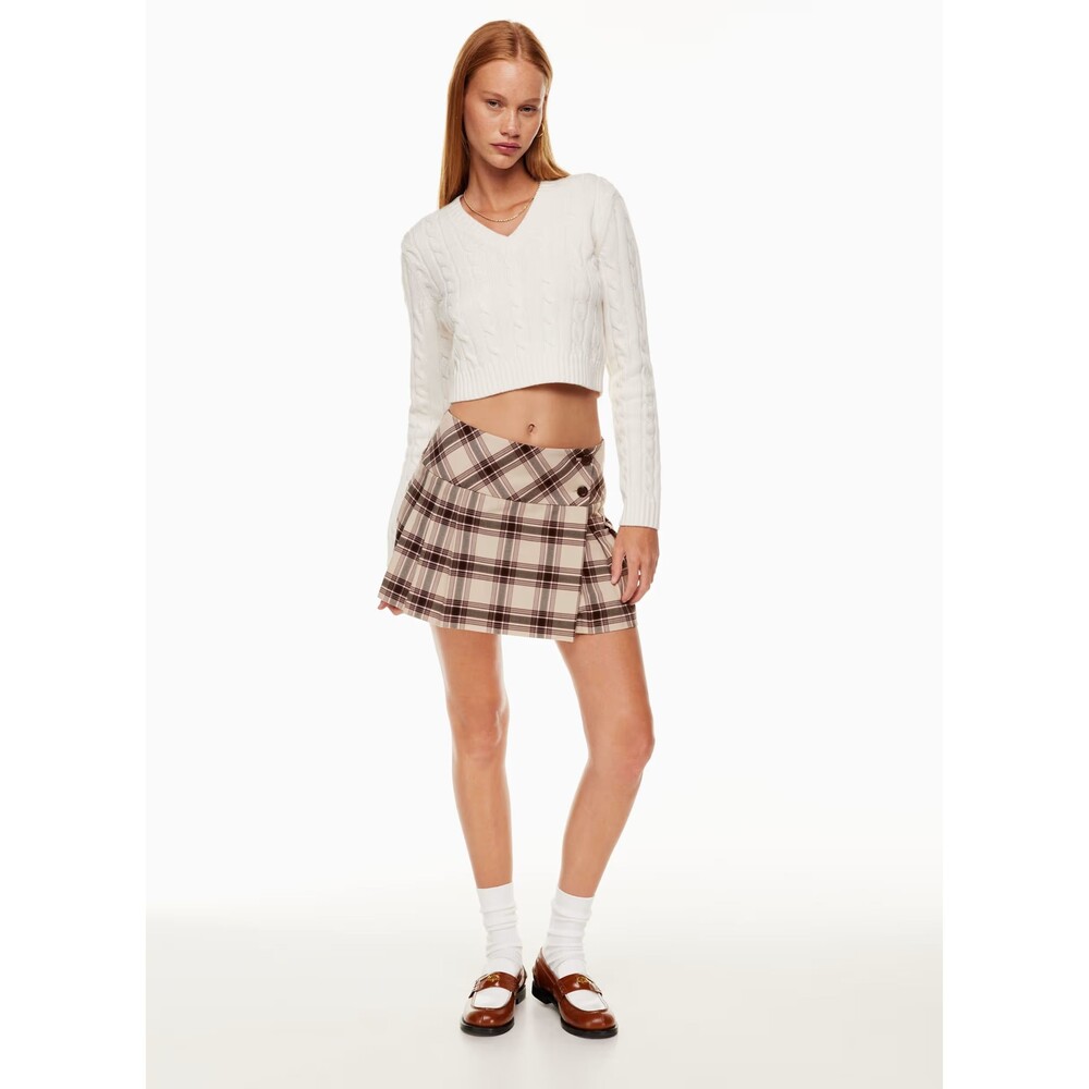 ARITZIA Sunday Best Kitridge Plaid Pleated Micro Skirt Academia Schoolgirl Sz 6